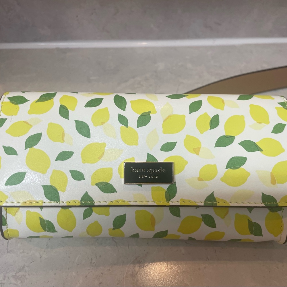 Kate Spade Yellow Lemon Print Clutch
